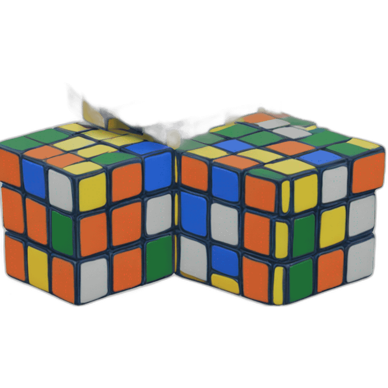 Rubik cube 3×3 emoji