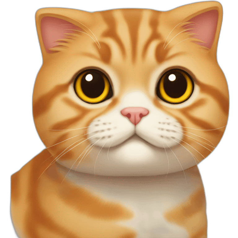 Ginger scottish Fold Cat emoji