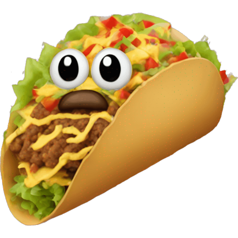 A taco surrounded by fireworks emoji