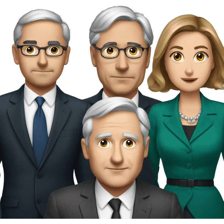 prime minister and his secretaries emoji