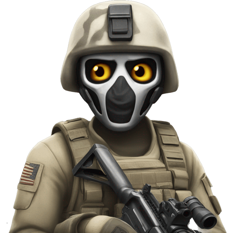 call of duty "Ghost" character surprised emoji