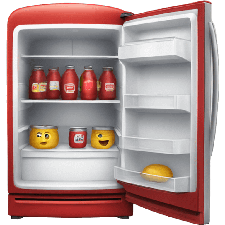 Realistic true red fridge emoji