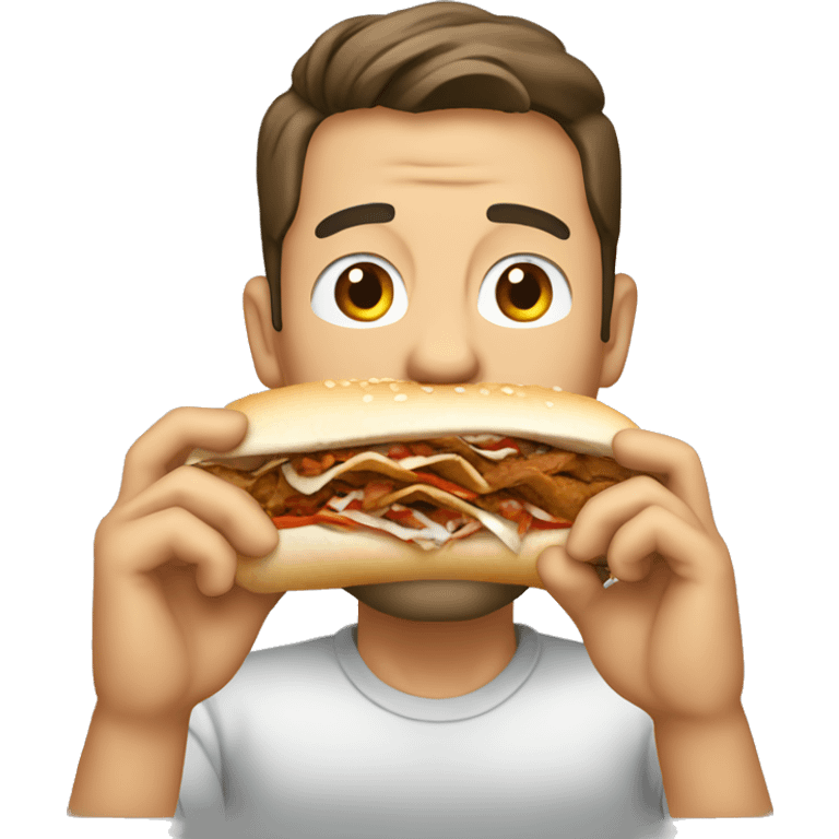 man eating doner emoji