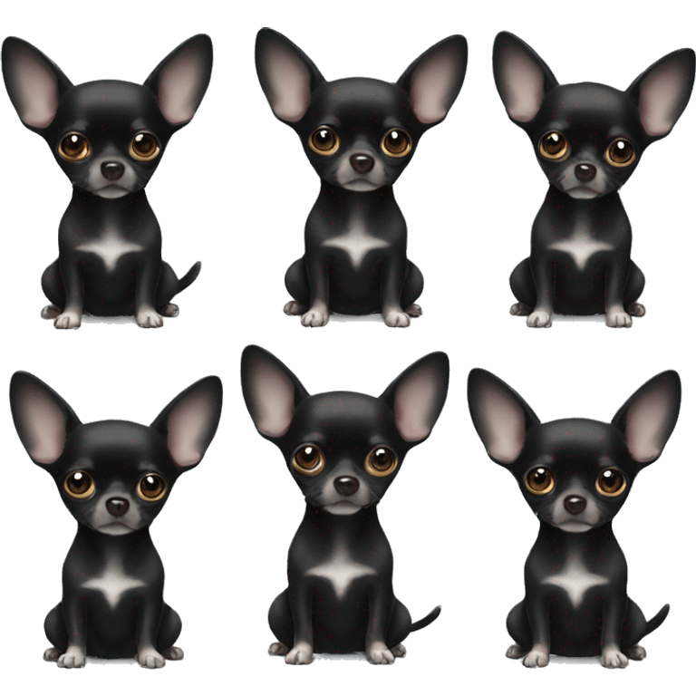 Black chihuahua  emoji