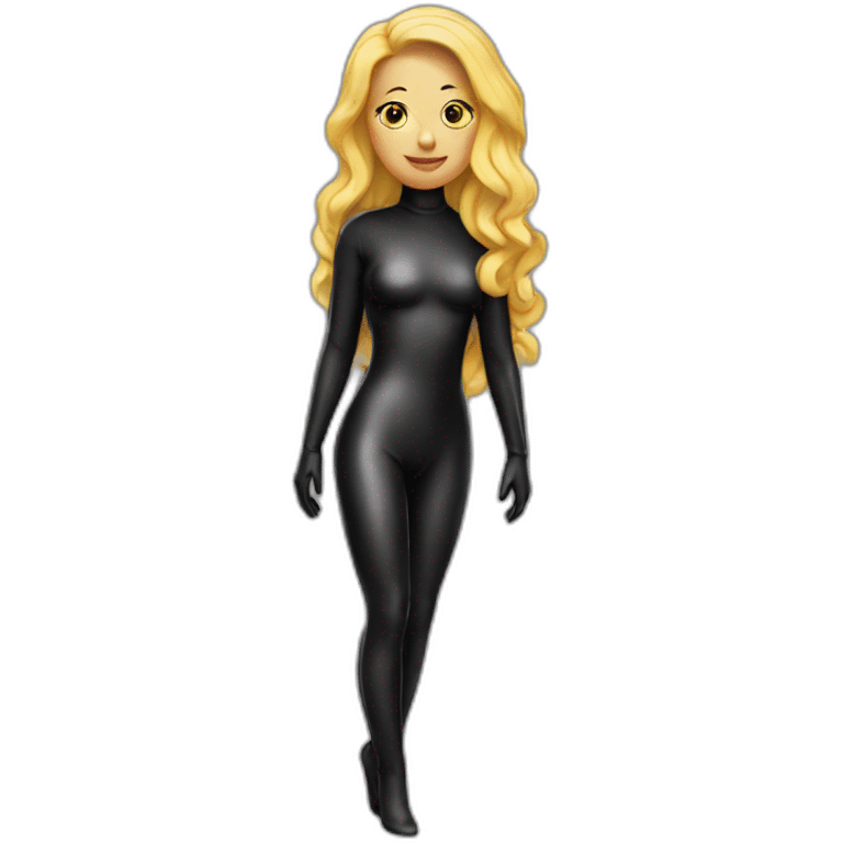 Woman in latex suit emoji