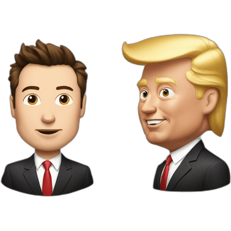 elon musk with trump hair emoji