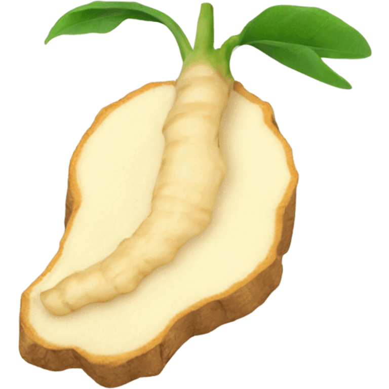 one sliced ginger root emoji