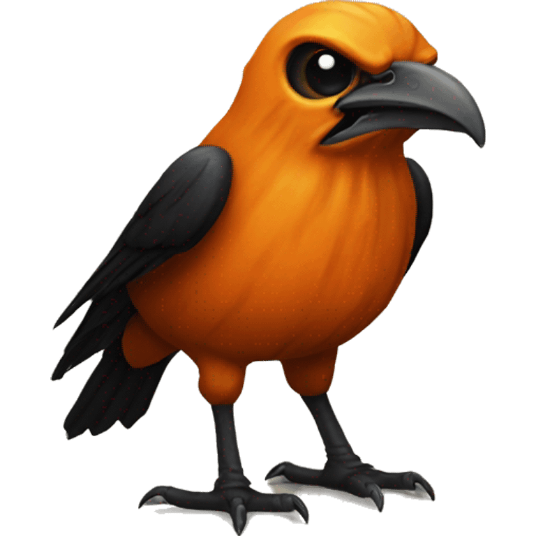 Jack o lantern crow emoji