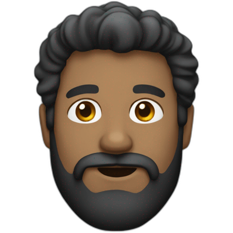 Homme noir avec une barbe emoji