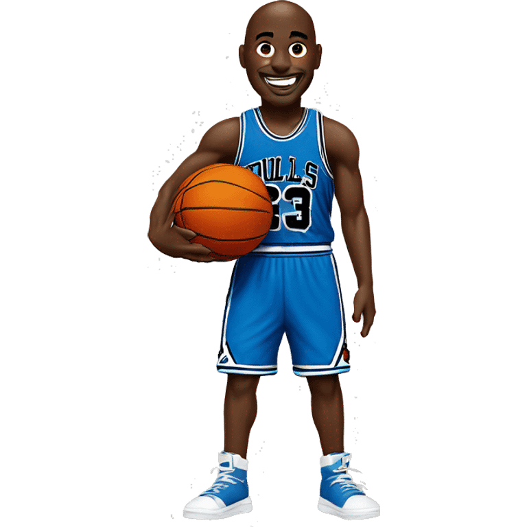 Micheal Jordan with a basketball  emoji