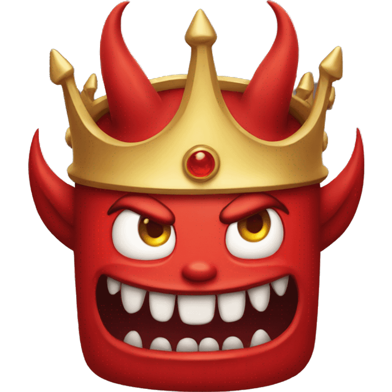 cartoon devil with crown emoji