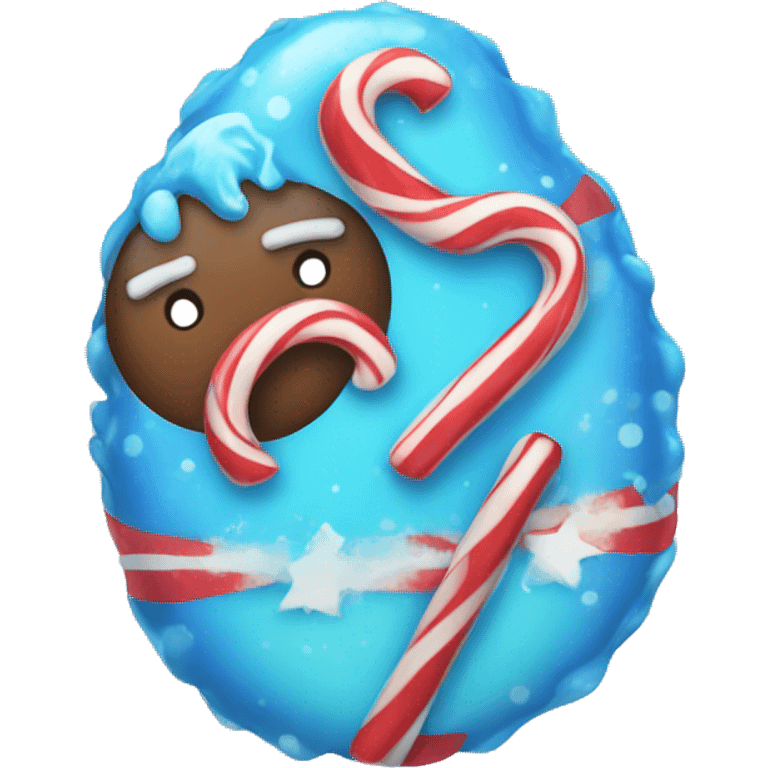 blue christmas candy emoji