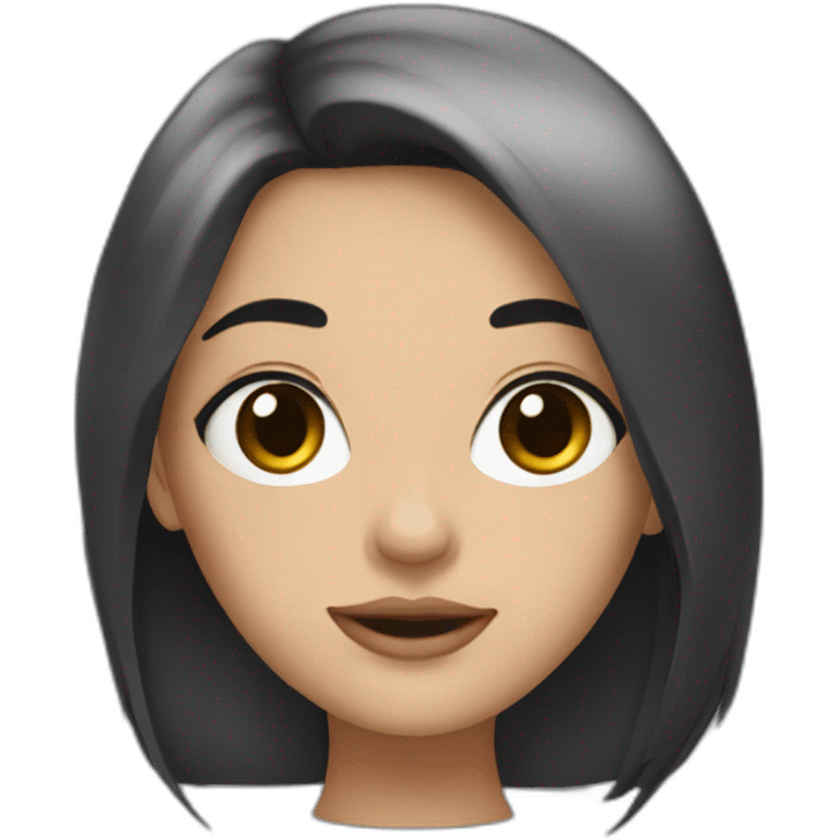 GIRL WITH A BLACK HAIR, CHANNEL STYLE emoji