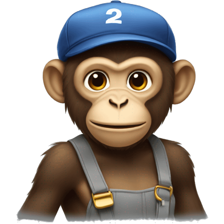 Monkey wearing cap emoji