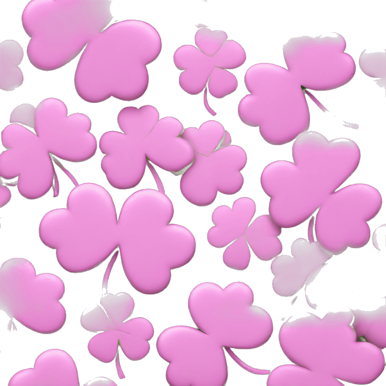 Pink clover emoji