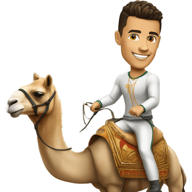 Cristiano Ronaldo on a camel emoji