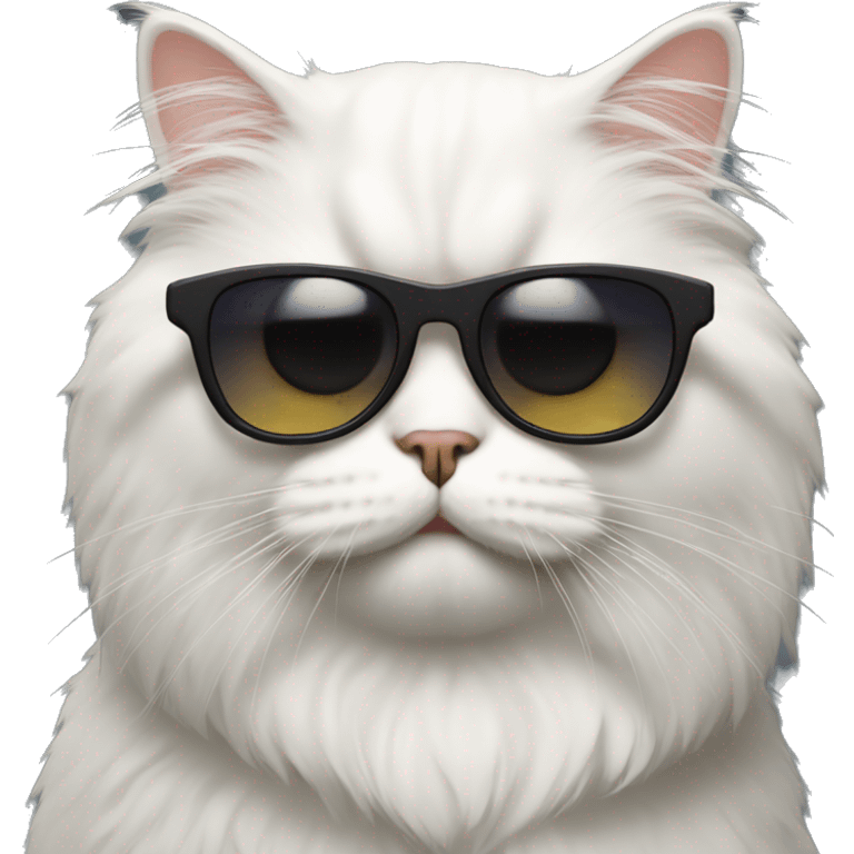 Persian cat with sunglasses on emoji