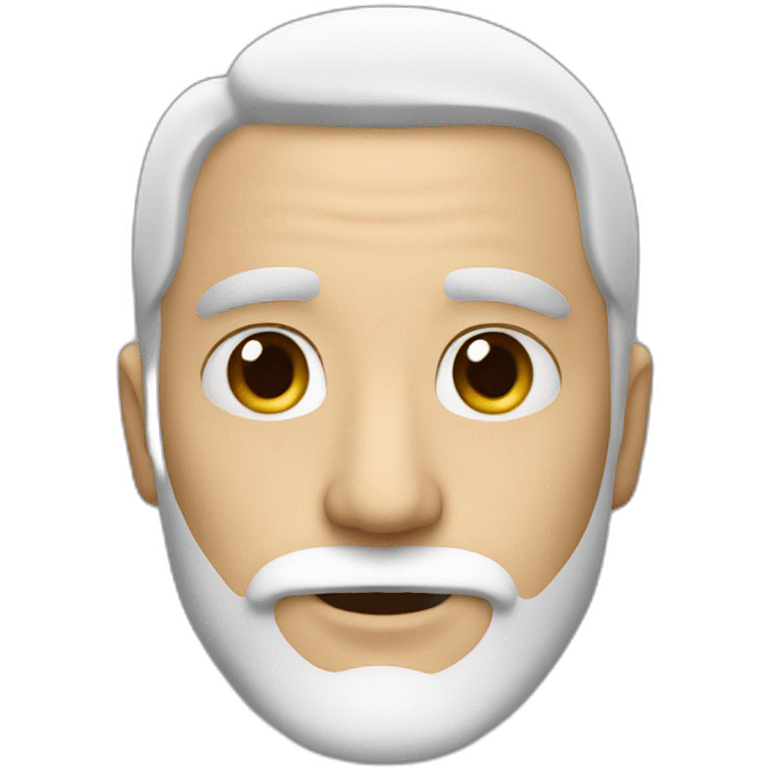 uncle, black hair, white, black small beard emoji