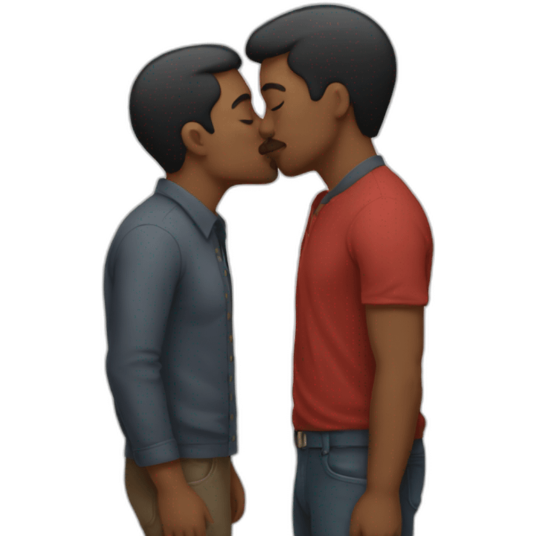 Gay men kissing emoji