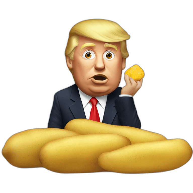 Trump eating potato emoji