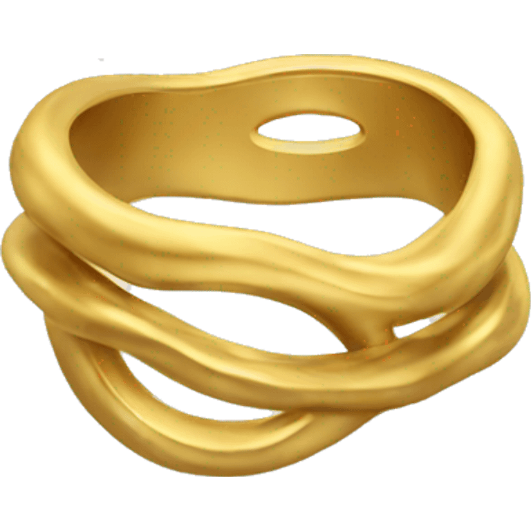 gold wavy ring emoji