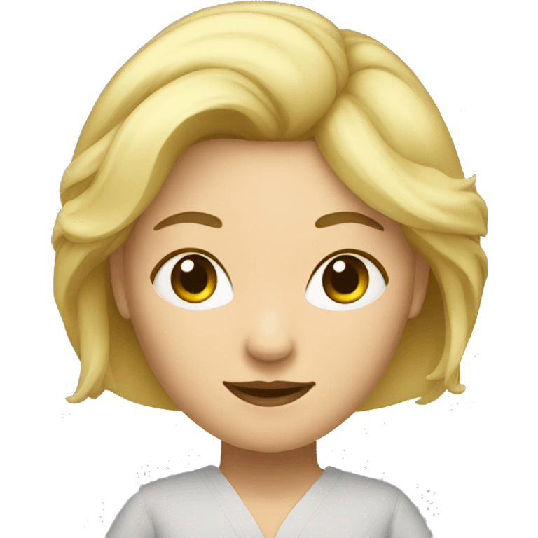 blonde woman tai chi emoji