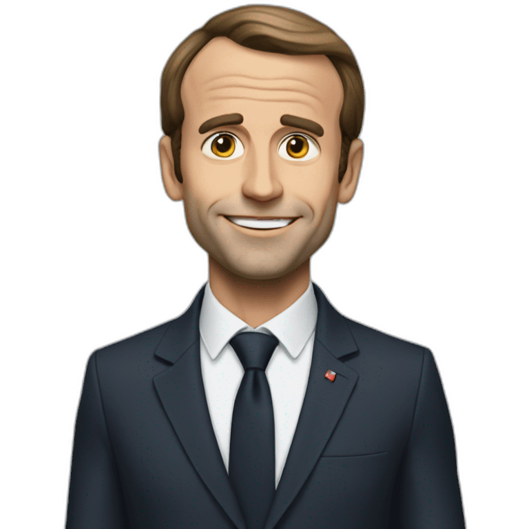 Macron qui fait un fuck emoji