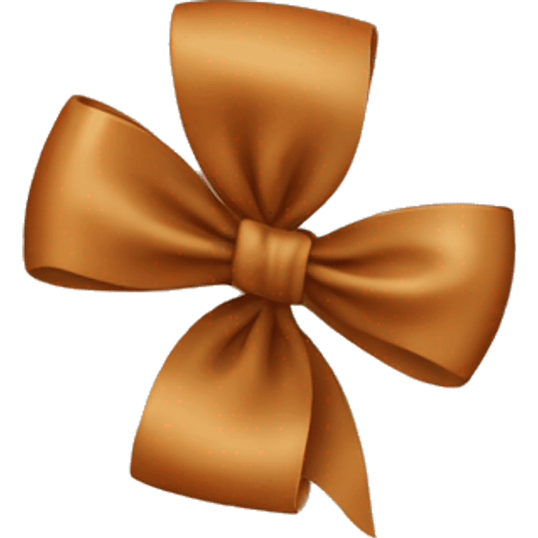 Caramel colour bow emoji