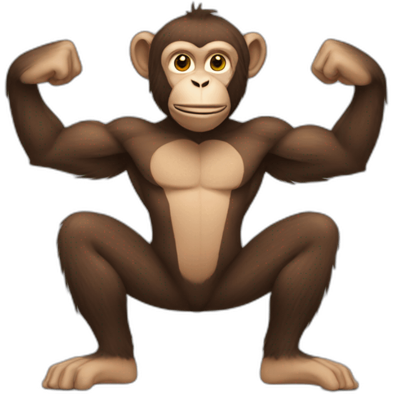 Monkey workout emoji