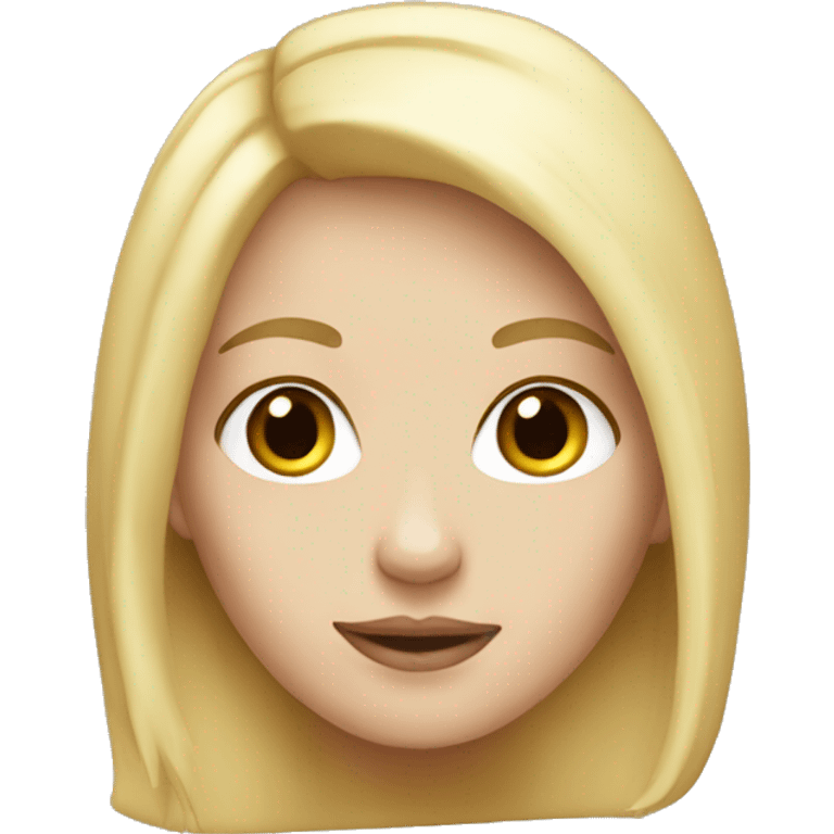 White girl with blonde hair emoji