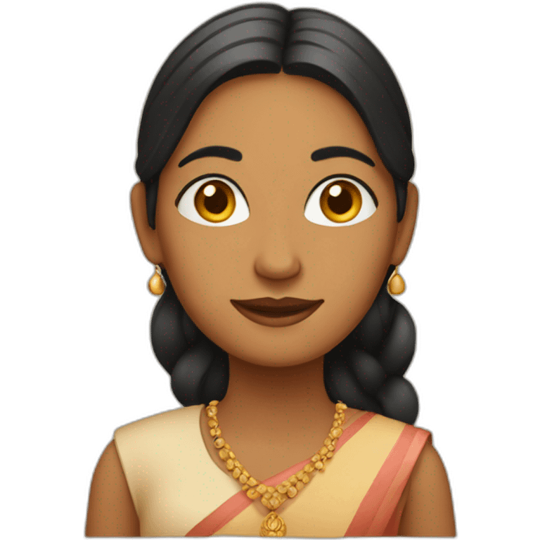 indian women in fair tone emoji