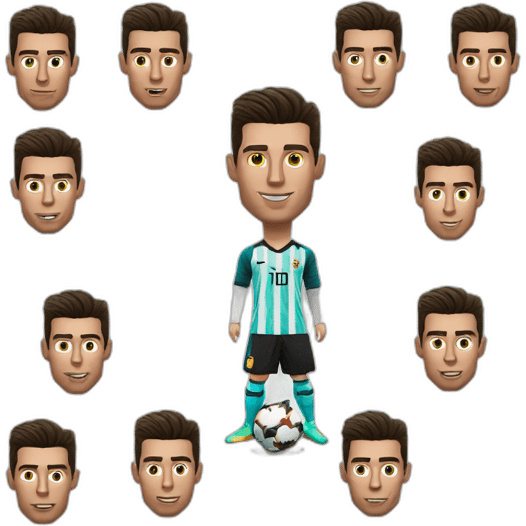 Cristiano Ronaldo qui frappe messi emoji