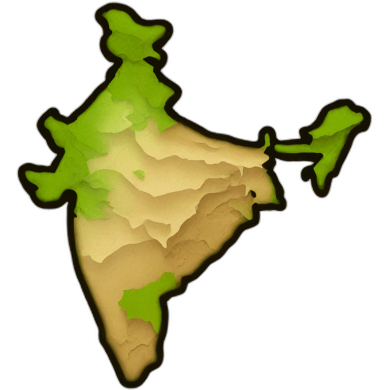 Map having india largest country emoji