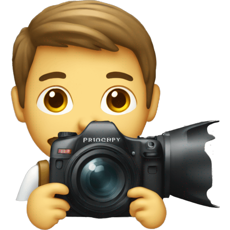 Photographer with camera emoji