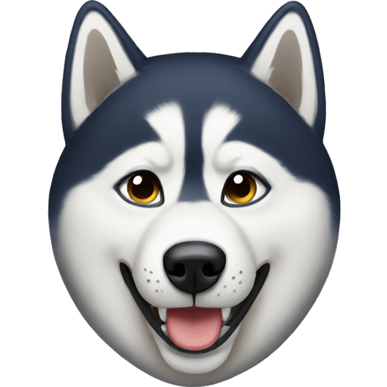 husky mouth closed emoji