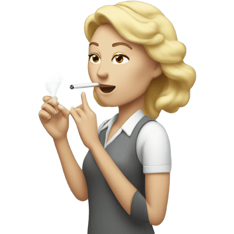 White Woman vaping  emoji