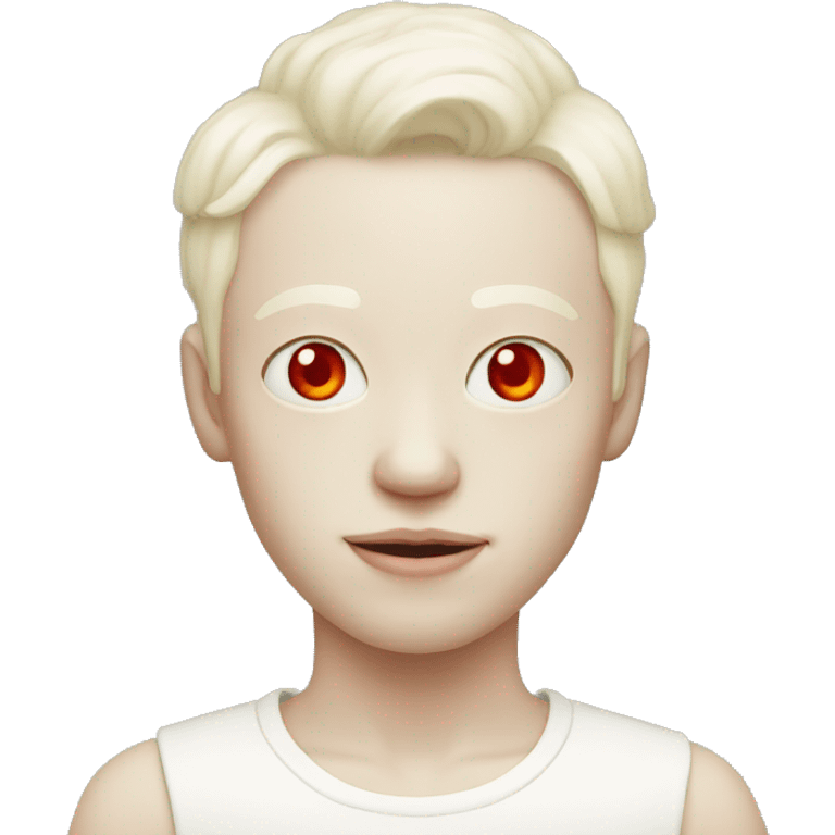 an albino person with red eyes emoji