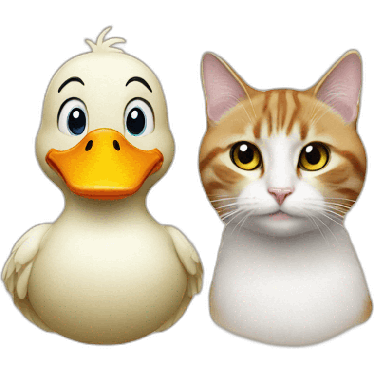 Duck and cat emoji