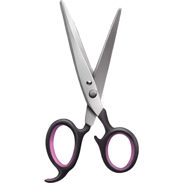 pink colored hair cutting scissors  emoji