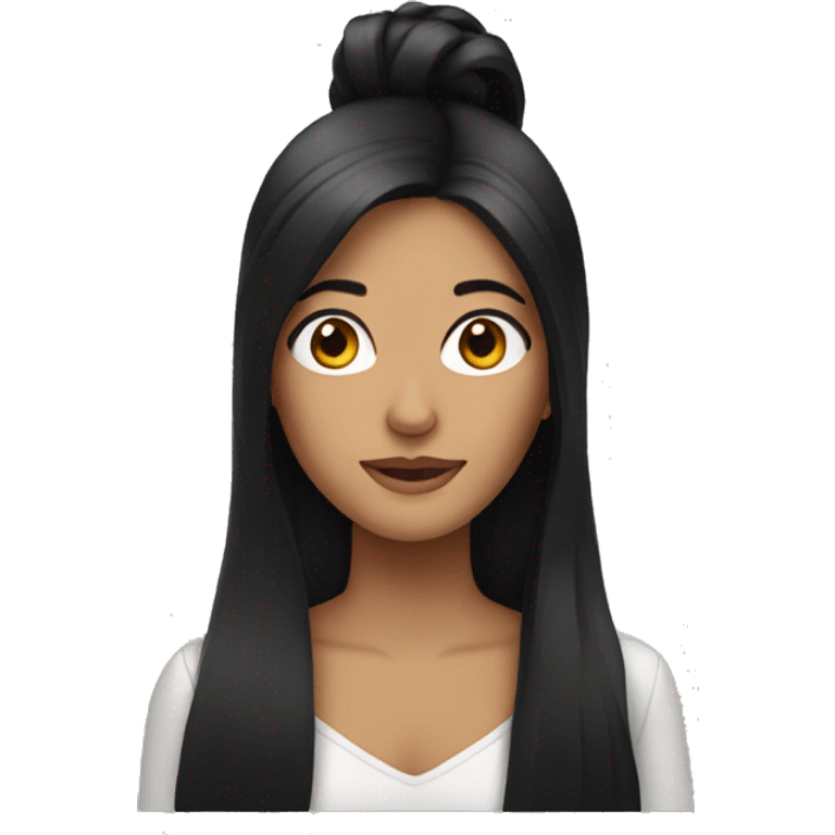 women with long black hair  emoji