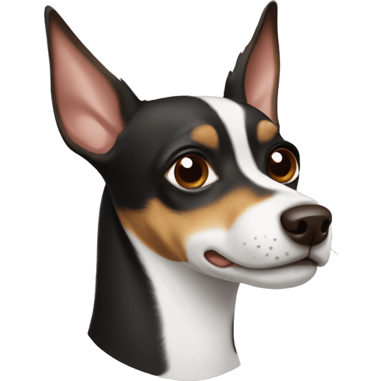 Rat terrier dog with brown eyes emoji