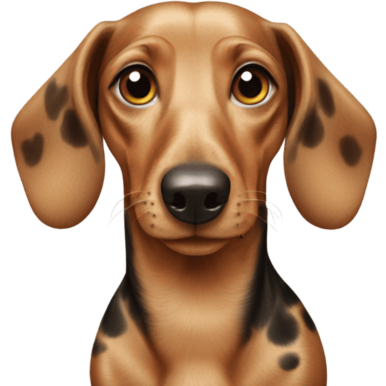 Spotted dachshund  emoji