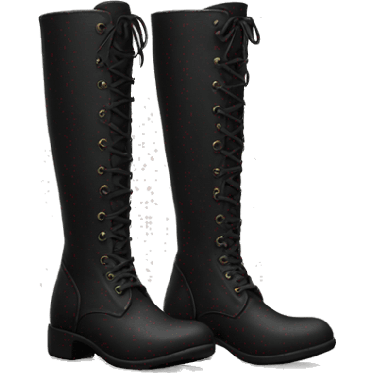 Long Black stylish Boots emoji