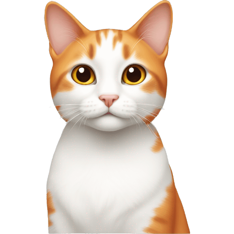 White and orange cat  emoji