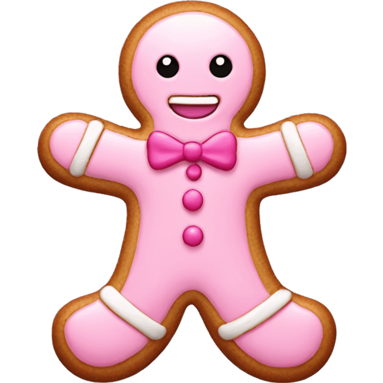 Light pink  gingerbread man emoji