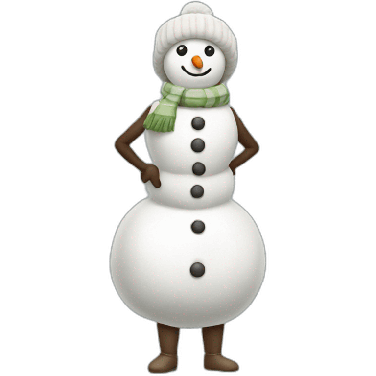 full body-snowman-woman emoji