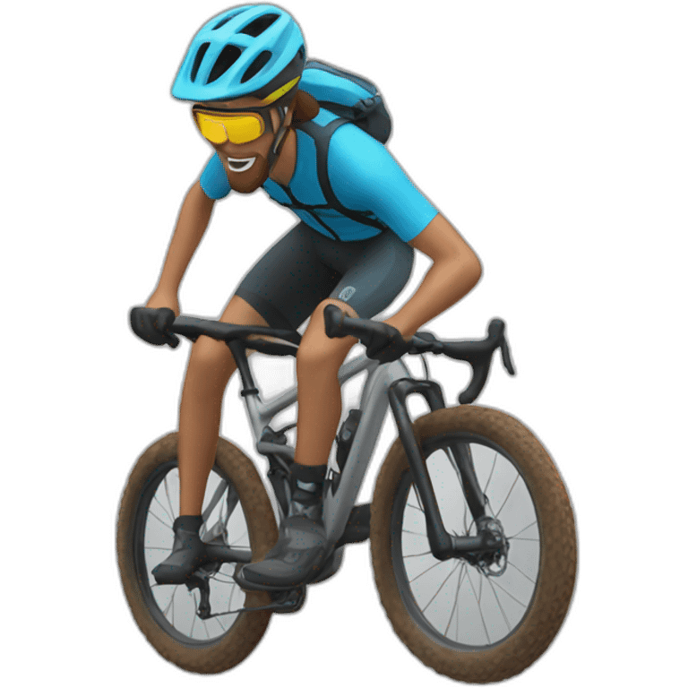 Mountain biking emoji