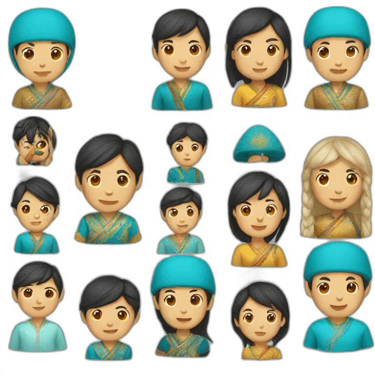 Kazakh people emoji