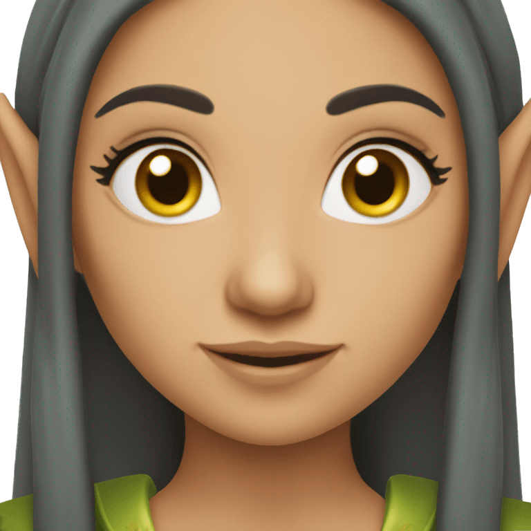 Brunette elf princess emoji