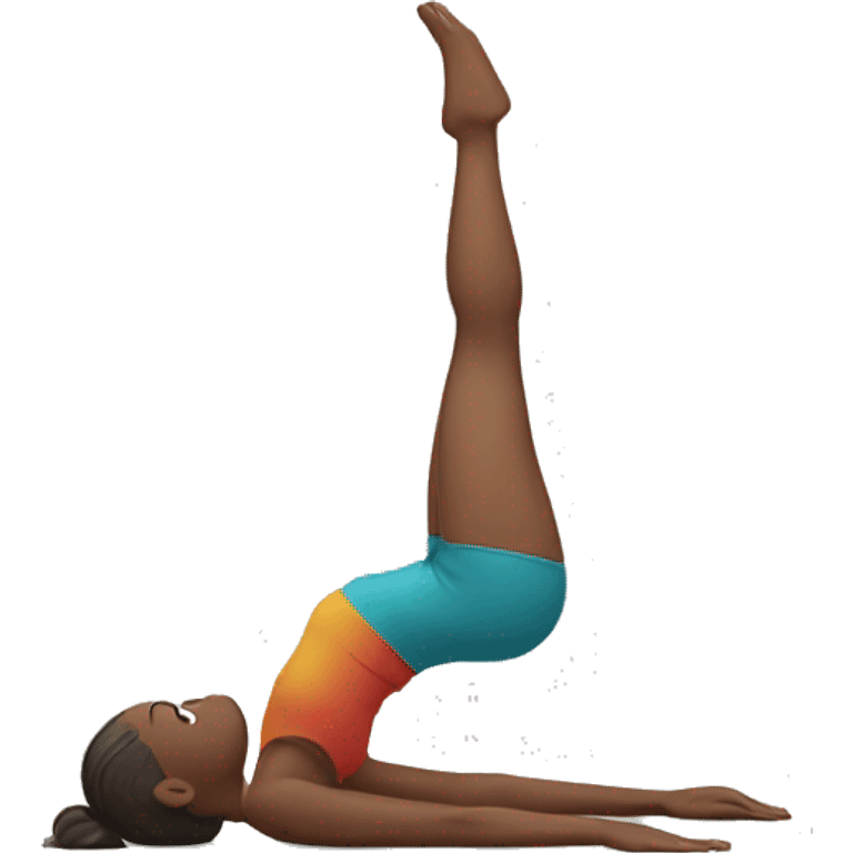 Woman doing a headstand emoji